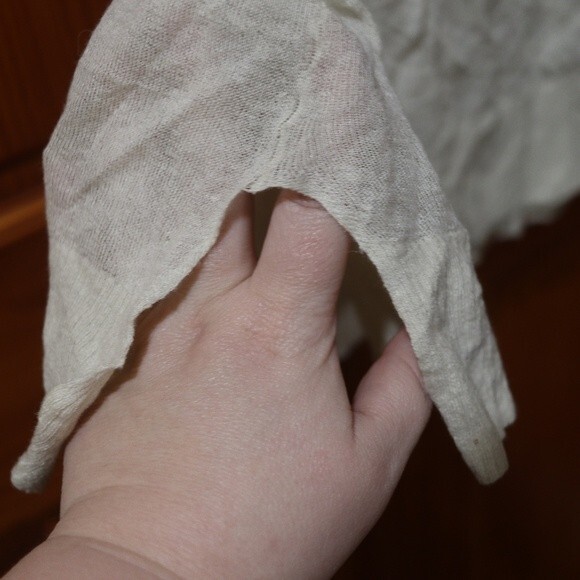 Banana Republic Heritage Beaded Gauze Vneck Low Cut Top LG - Picture 11 of 15